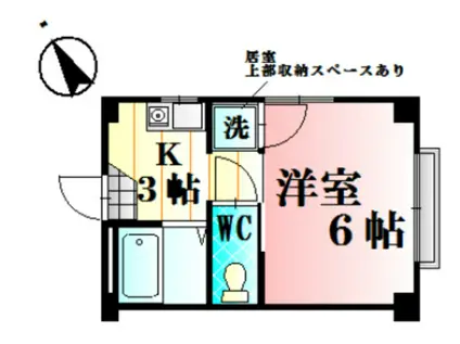 高木祗園ビル(1K/3階)の間取り写真