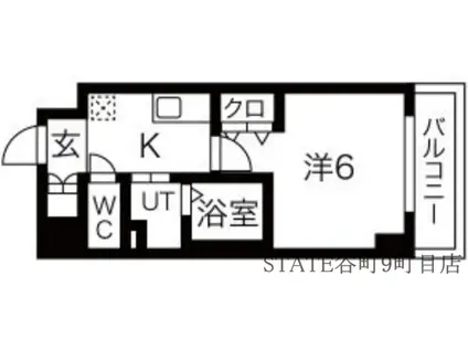 オズレジデンス今里ノース(1K/5階)の間取り写真