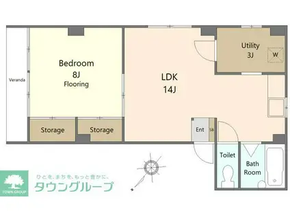 カーサ・アレグリア(1SLDK/3階)の間取り写真