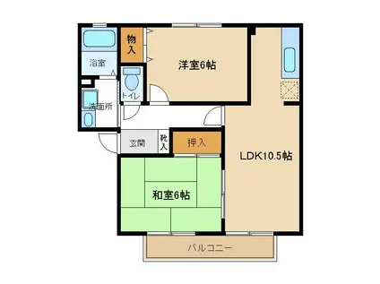 PANAMAISON SUNNY(2LDK/2階)の間取り写真