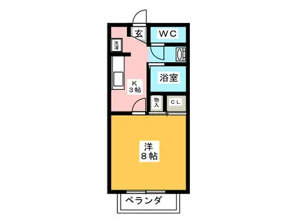 AP1ST(1K/1階)の間取り写真