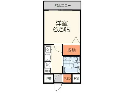 第二かきの木マンション(1K/2階)の間取り写真