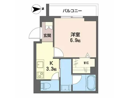 グランクレスト(1K/1階)の間取り写真