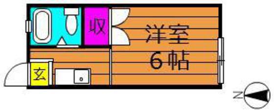みよハイツ(1K/1階)の間取り写真