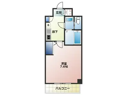 レジュールアッシュ難波MINAMI(1K/6階)の間取り写真