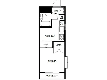 サクラマンション(1DK/3階)の間取り写真