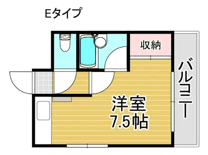 OLIVE御崎(ワンルーム/7階)の間取り写真