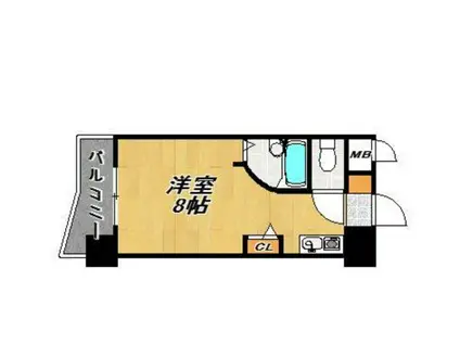 ルネスロワール天神サウス(ワンルーム/9階)の間取り写真