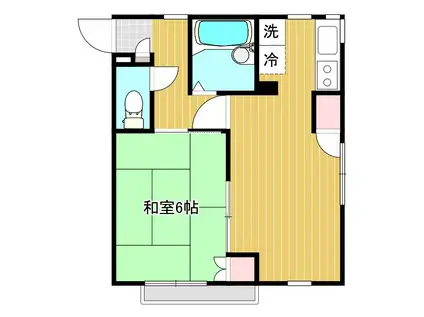 ハイツプランタン(1LDK/3階)の間取り写真
