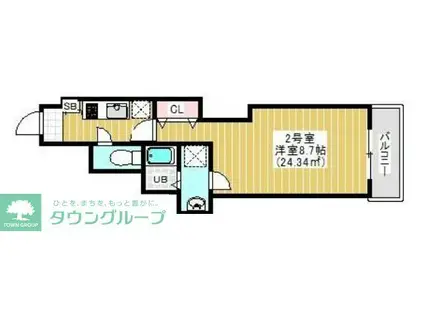 エルスタンザ(1K/3階)の間取り写真