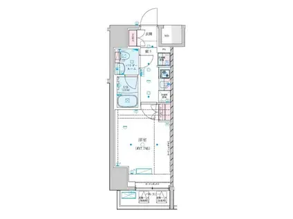 ジェノヴィア川崎VII(1K/2階)の間取り写真