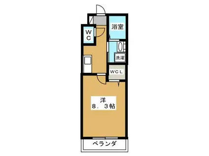 サクシード稲荷1ST(1K/4階)の間取り写真