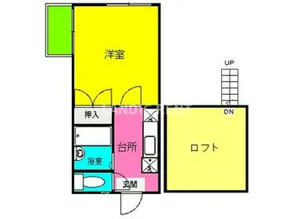 レアル大楠(1K/2階)の間取り写真