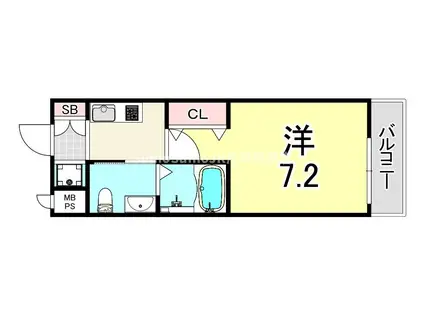 WINS COURT UTAJIMA(1K/3階)の間取り写真