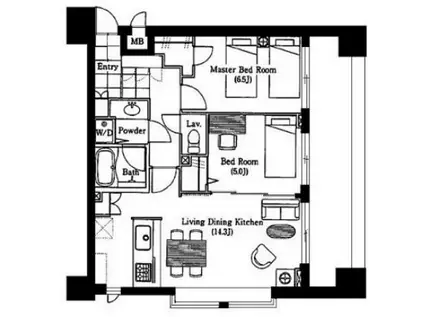 ラナイタウン・ルネッサンス・プラザハウス(2LDK/7階)の間取り写真