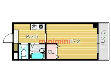 メゾン光洋(1K/3階)の間取り写真