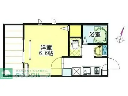 アファブル大宮(1K/3階)の間取り写真