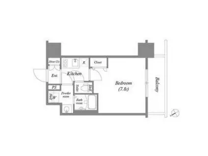 エスリード新栄テセラ(1K/5階)の間取り写真