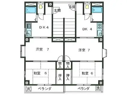水野ビル(2DK/4階)の間取り写真
