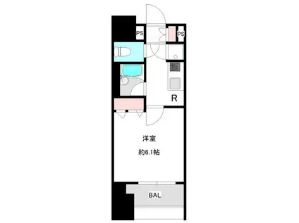 東京蒲田 スクエアタワー(1K/16階)の間取り写真