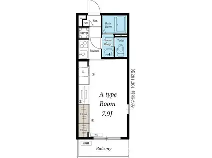 リブリ・ONO(1K/1階)の間取り写真