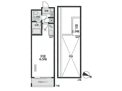 CASSIA目黒(ワンルーム/5階)の間取り写真