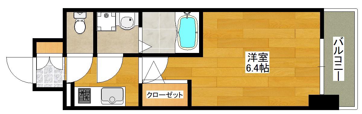 東三国NOAH(1K/9階)の間取り写真