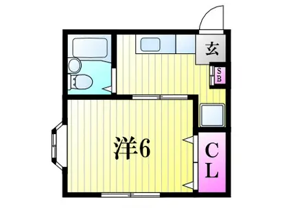 K2レジデンス(1K/1階)の間取り写真