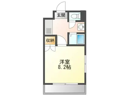 マサモトマンション (1K/2階)の間取り写真