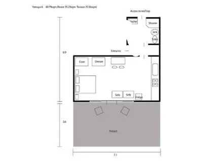 第一萬寿(1LDK/6階)の間取り写真