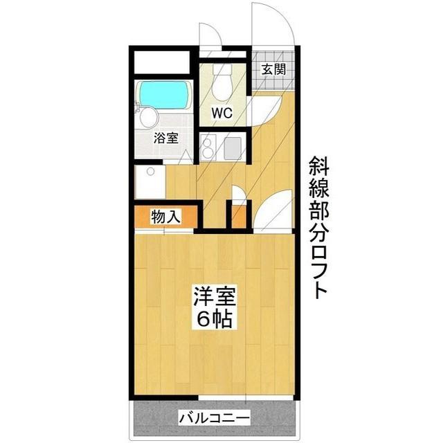 ソレーユ(1K/2階)の間取り写真