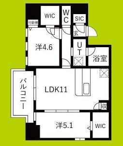 スプランディッドX(2LDK/2階)の間取り写真