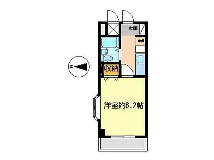 プレスト桃山(1K/3階)の間取り写真