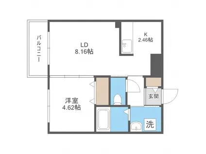 LILAC壱番館(1LDK/3階)の間取り写真