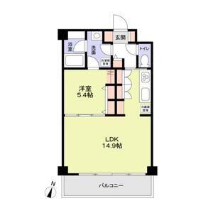 CREST RESIDENCE(1LDK/4階)の間取り写真