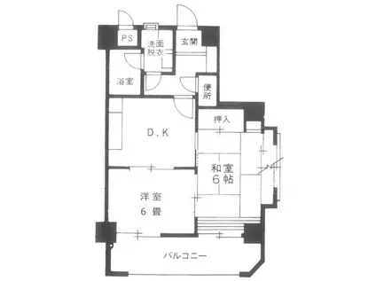 エメラルドマンション砂津(2DK/3階)の間取り写真