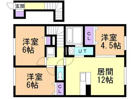 オルキス(3LDK/2階)の間取り写真