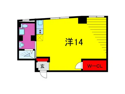 青戸三鈴コーポ(ワンルーム/3階)の間取り写真