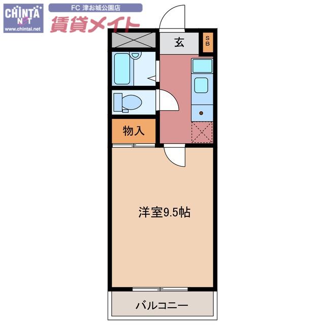 メゾンエルパティオ(1K/2階)の間取り写真