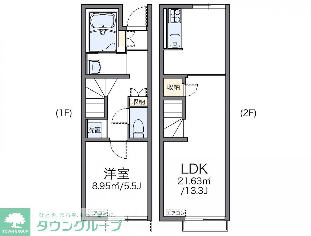 レオネクスト藤仁 テラス(1LDK/1階)の間取り写真