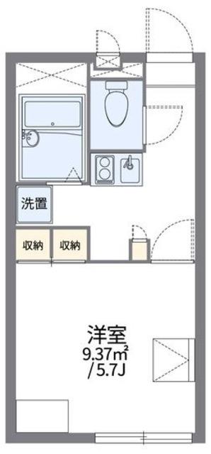 レオパレスLUMIERE(1K/1階)の間取り写真