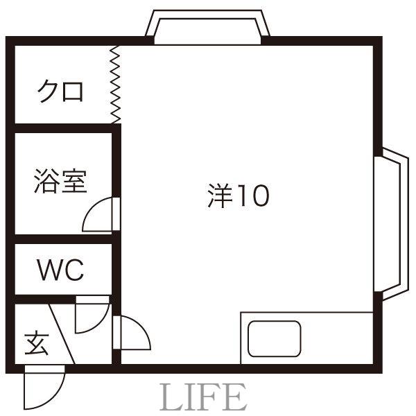 サンホームMS NO.11(ワンルーム/2階)の間取り写真