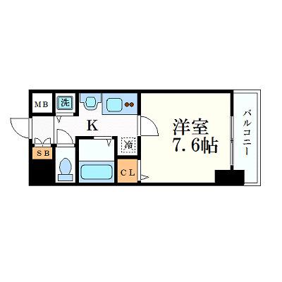 プレサンス 名古屋STATIONアライブ(1K/15階)の間取り写真