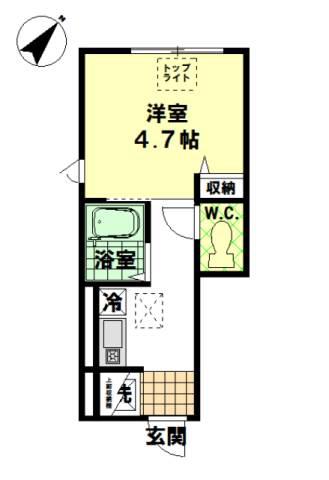 シバリヒルズ(1K/1階)の間取り写真