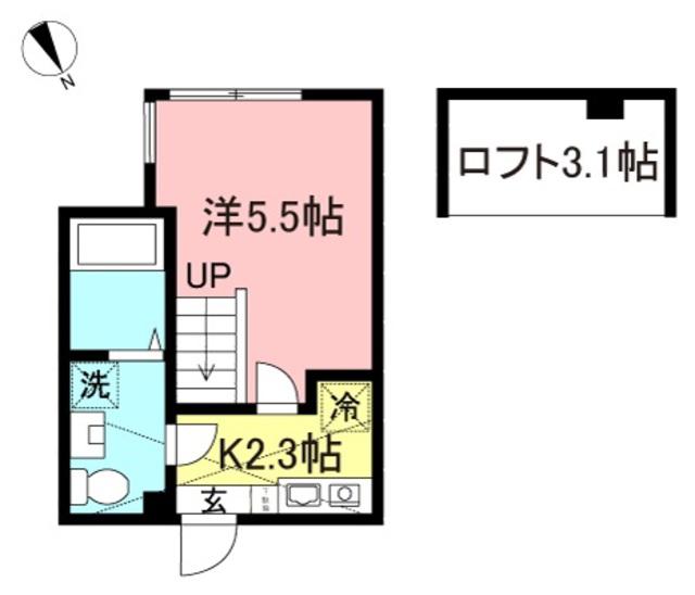 スリーピングフォレスト(1K/1階)の間取り写真
