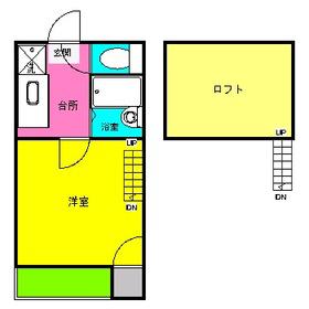 ブラッサムTJN(1K/1階)の間取り写真