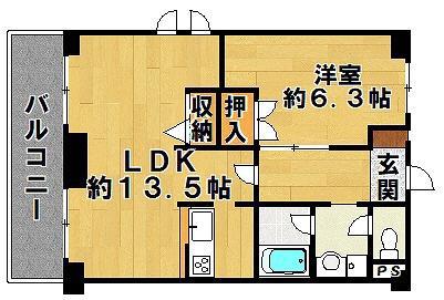 シティライフ有野(1LDK/2階)の間取り写真