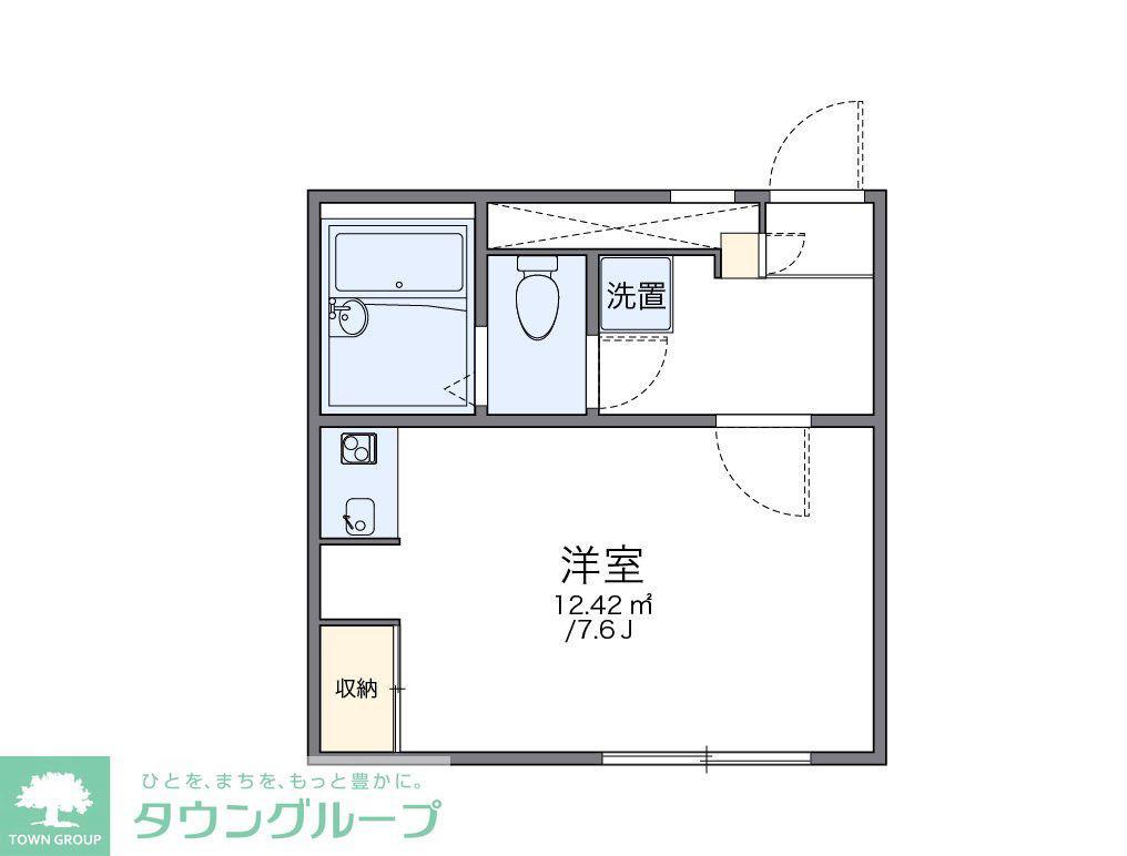 レオパレスS.F(1K/2階)の間取り写真