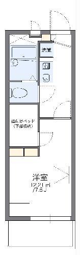 レオパレスアットホーム(1K/3階)の間取り写真