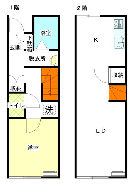 LEONEXT仁井田(1LDK/1階)の間取り写真